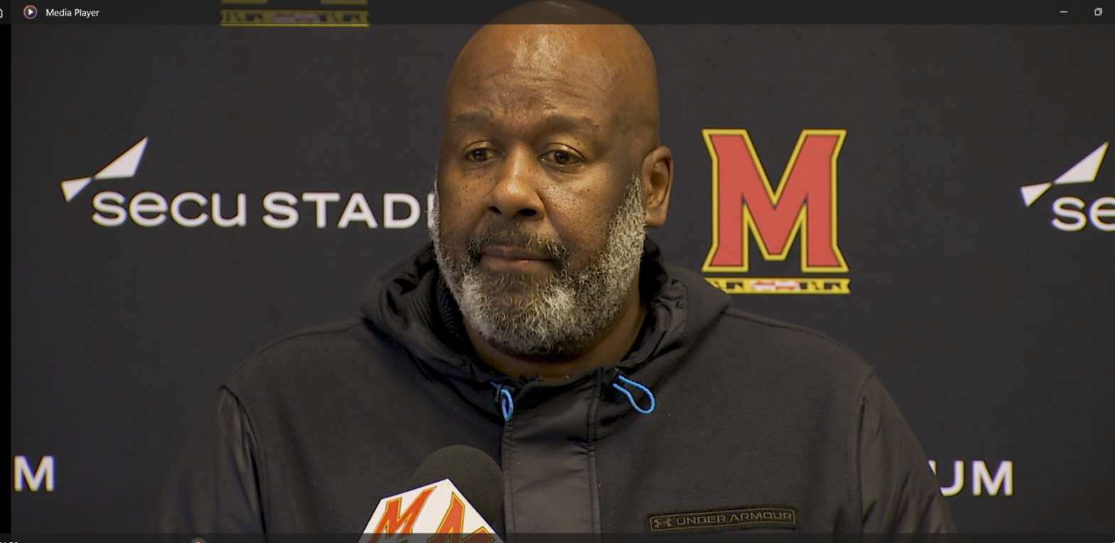 Maryland football head coach Mike Locksley addresses the media ahead of the Ohio State game.
